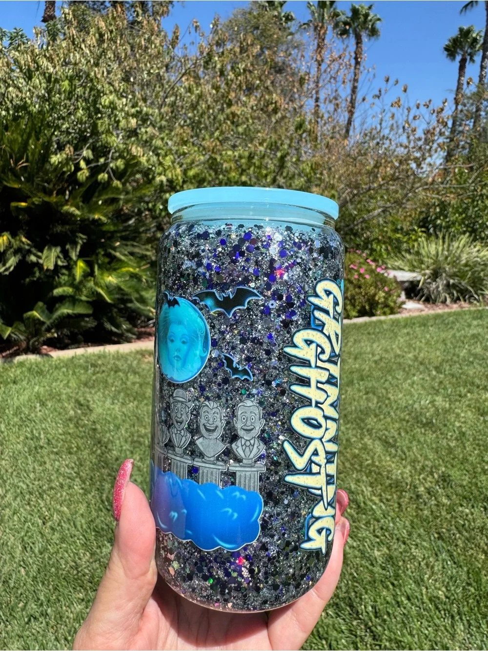 Haunted Mansion Disney snow globe glass Tumble 16oz